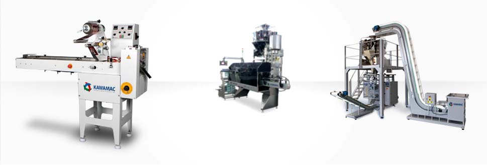 Machines for the main types of packaging: Flow-pack and stand up pouch.